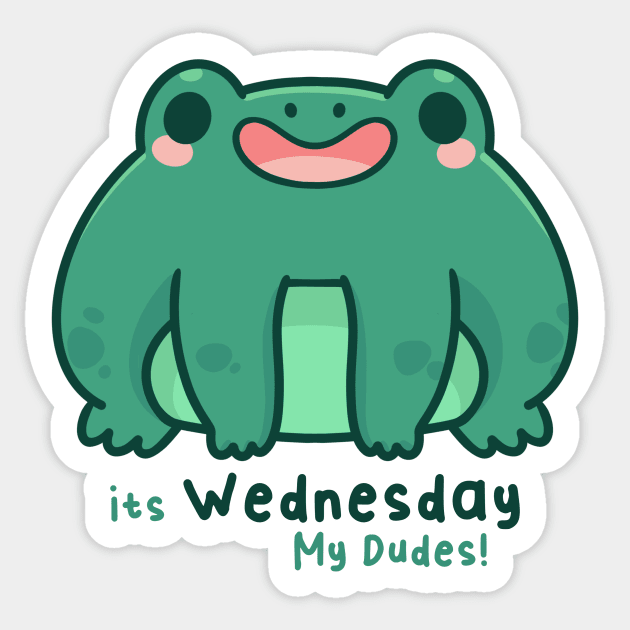 Frog it's Wednesday My Dudes Sticker by BiillustrationID